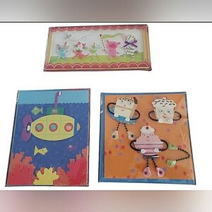 3 New Handmade Birthday 3D Greeting Cards Set